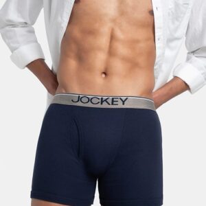 Jockey 8009 Men's Super Combed Cotton Rib Solid Boxer Brief with Ultrasoft Waistband